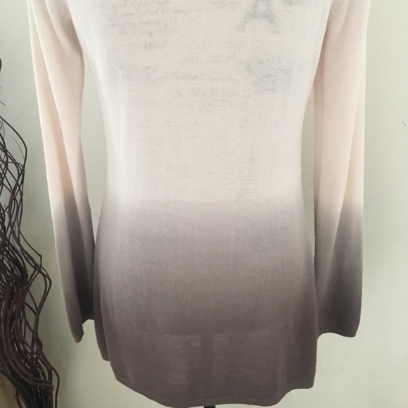 CHICO’S ombré baby pink and brown cardigan - Picture 4 of 8